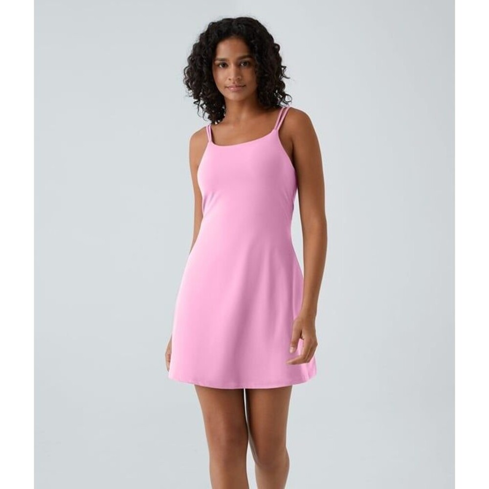 Halara SoftlyZero Plush Double Straps 2-Piece Pocket Slip Dance Active Dress